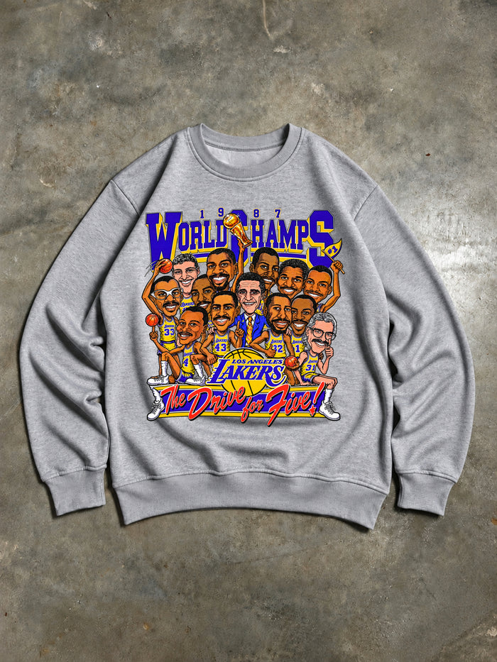 Sweat Los Angeles Lakers Champions 1987 Gris