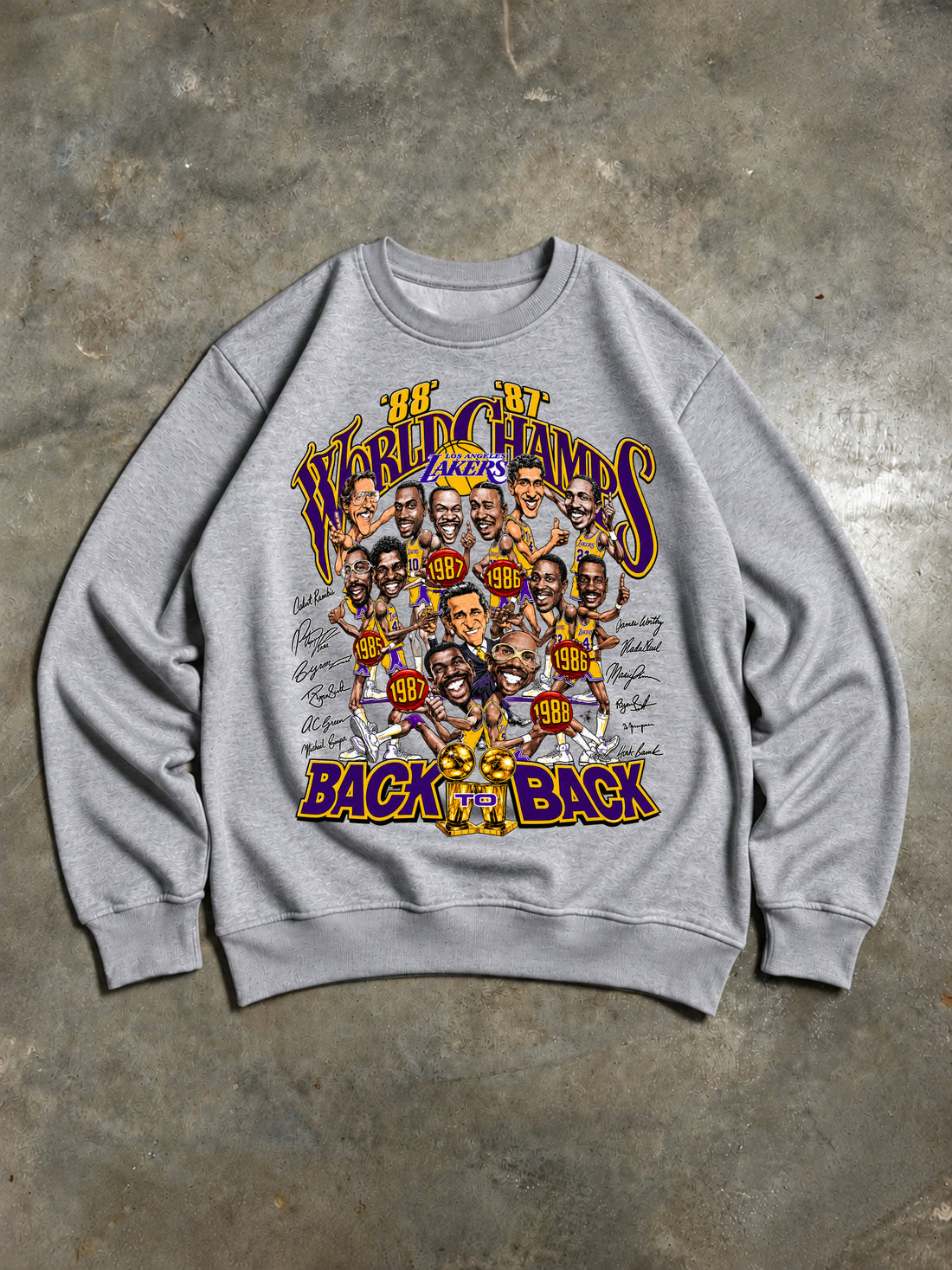 Grauer Los Angeles Lakers Champions 1987-1988 Sweatshirt