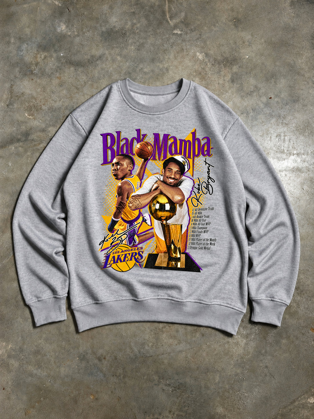 Sweatshirt KB 24 Black Mamba Los Angeles Lakers Grau