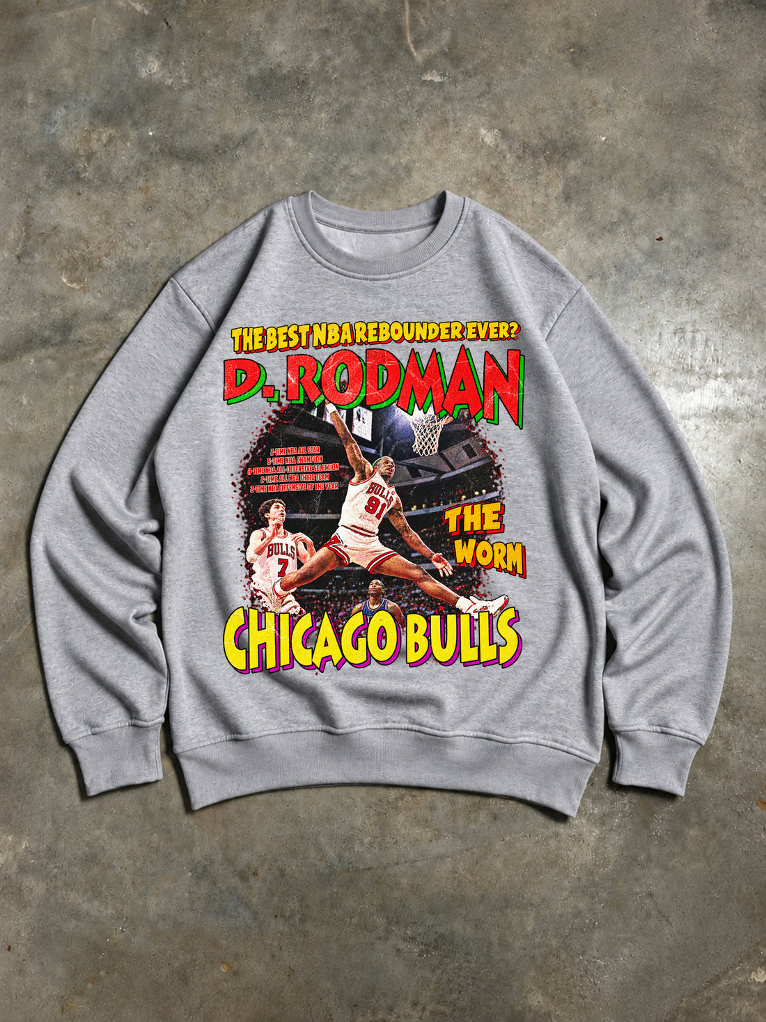 Sweat D. Rodman Chicago Bulls Gris