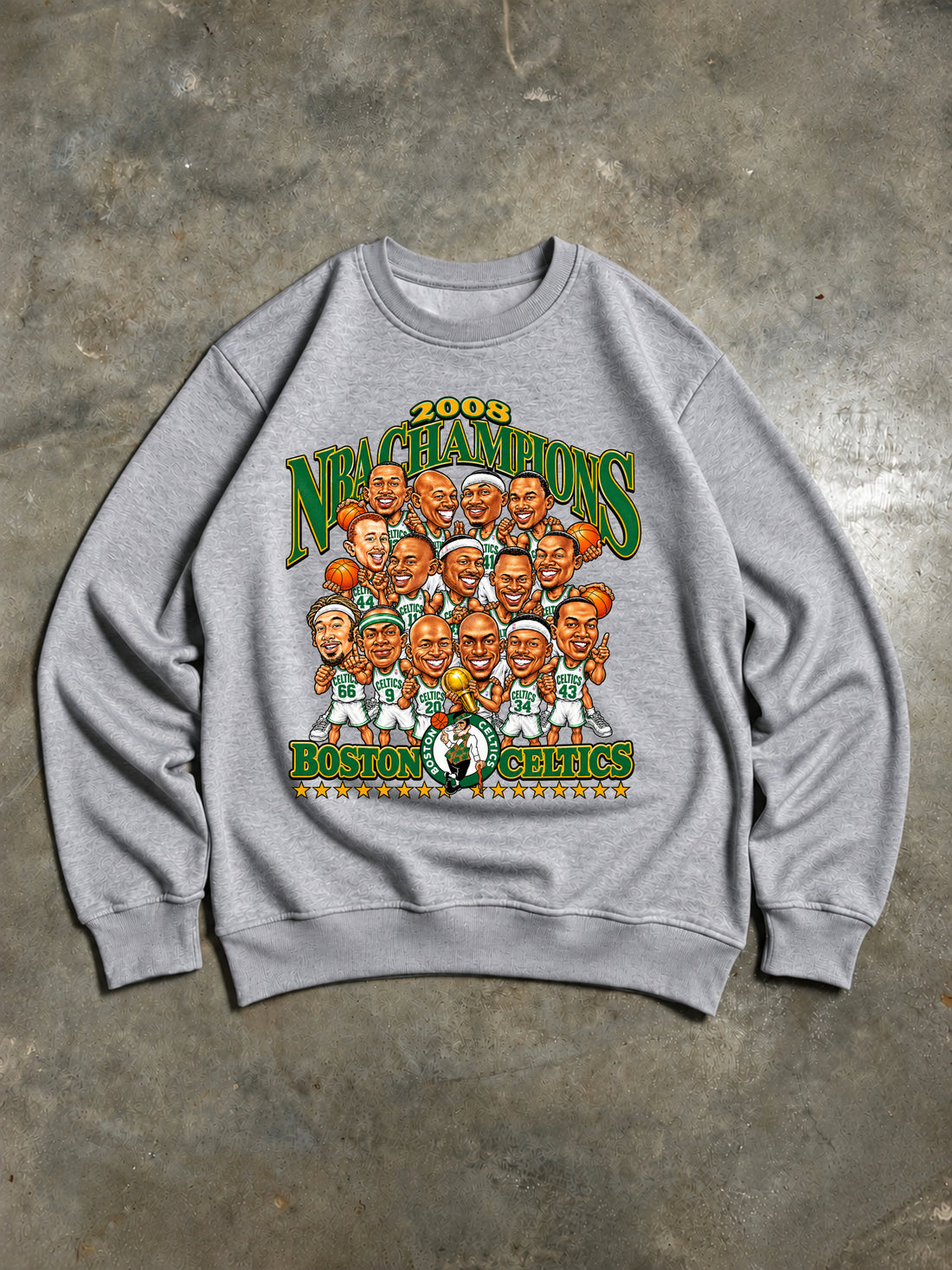 Sudadera gris de los Boston Celtics, campeones de 2008