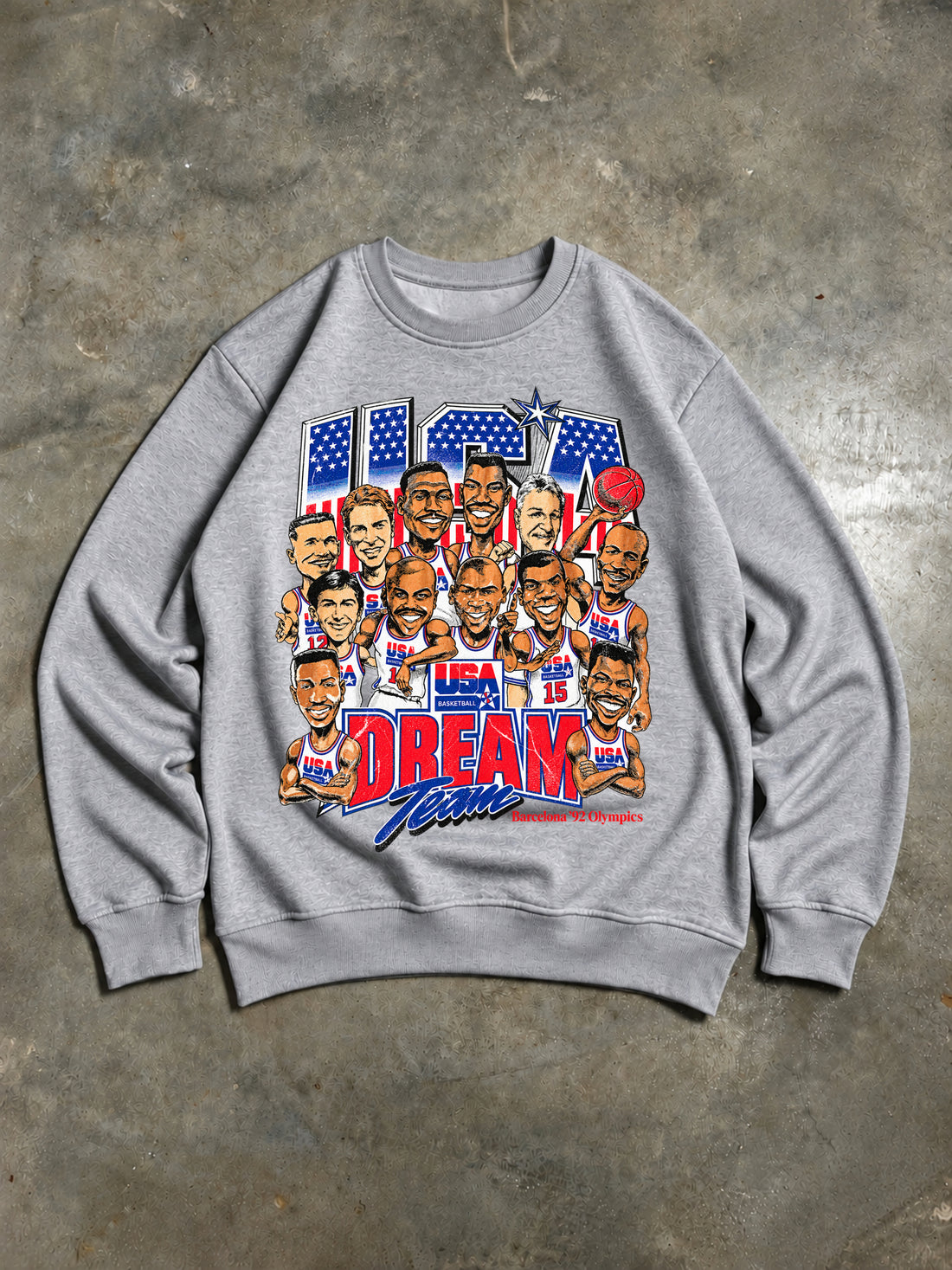 Sweatshirt USA Dream Team 1992 Grau