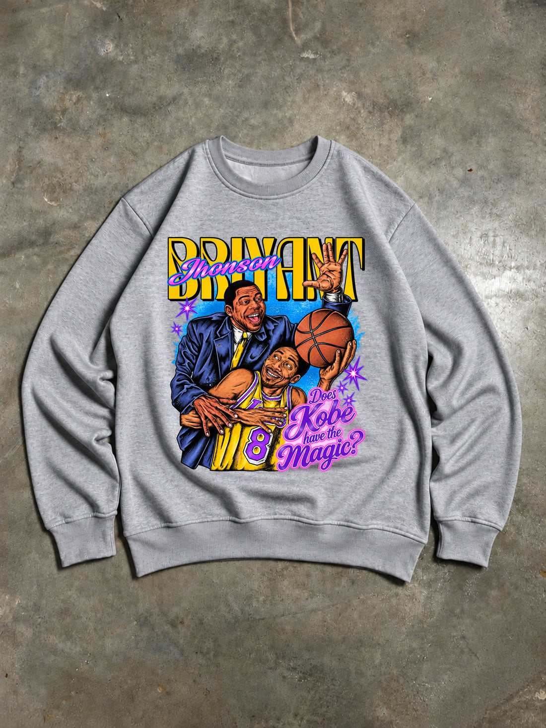 Sudadera gris de Bryant Johnson de los Lakers